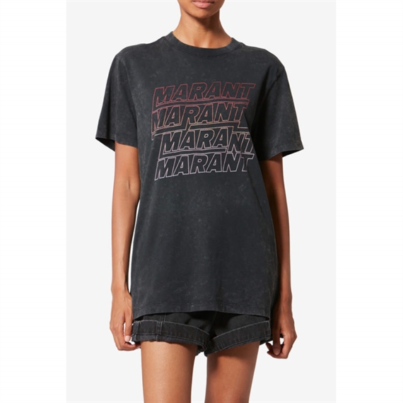 Isabel Marant Etoile Zoeline T-shirt, Off Black
